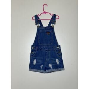 Do Me Re Shortalls Girls Size 8 Medium Wash Denim Slightly Distressed